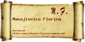 Manojlovics Florina névjegykártya